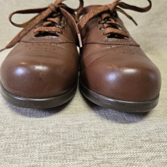 SAS Free Time Brown Women's Leather Comfort Sneakers Size 7.5 Walking Lace-Up - Picture 10 of 13